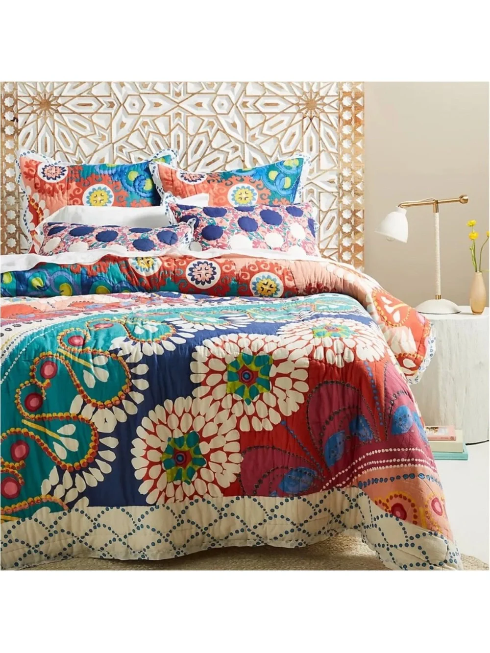 Anthropologie Tahla quilted euro shams- set of 2
